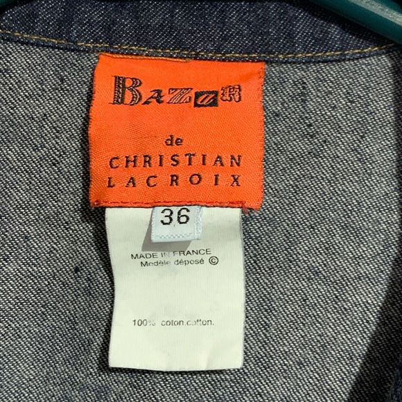 Christian Lacroix Bazaar Jean Western Button Down Designer 36 - Picture 9 of 9